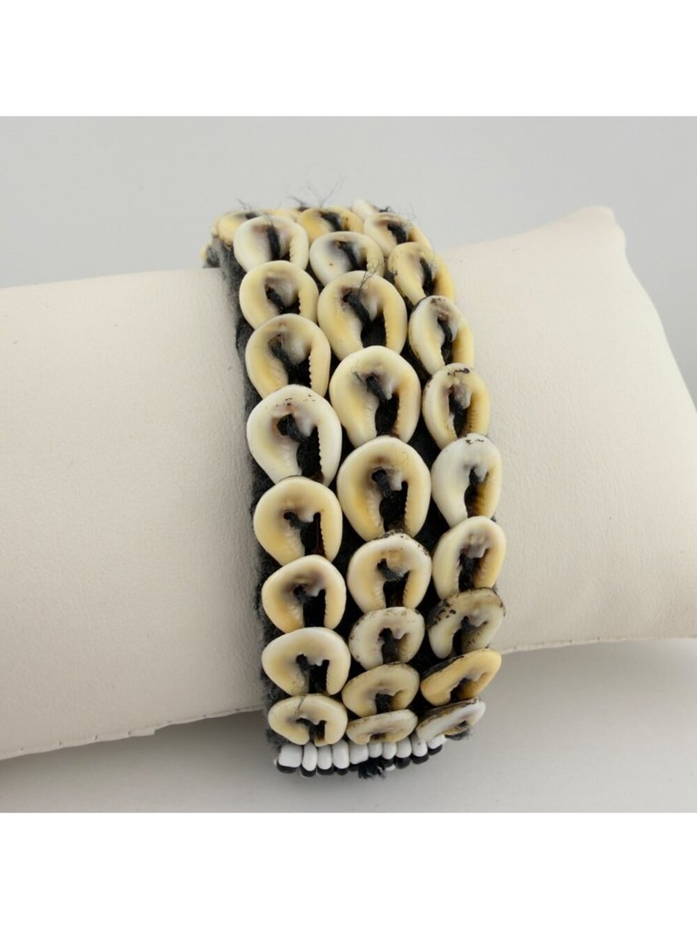 Cowrie Shell Bracelet Wide Band Boho Tribal Surfer Beach Coastal